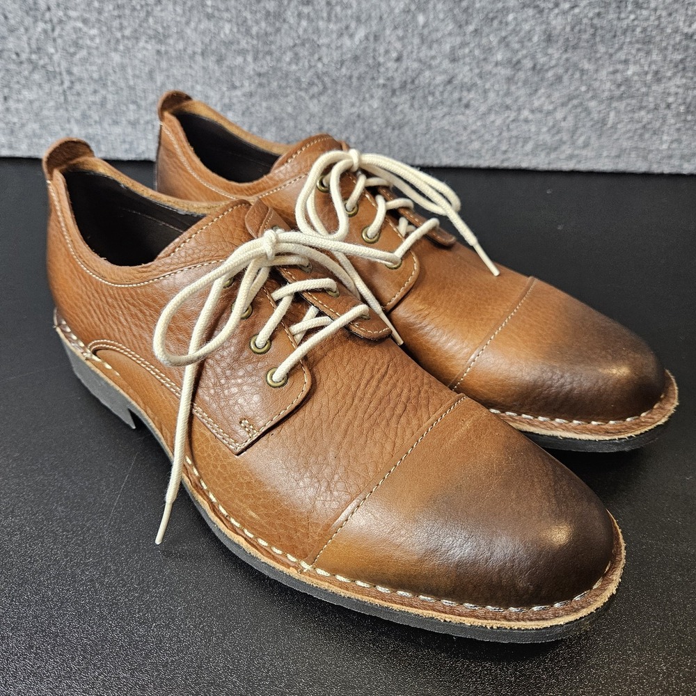Cole Haan Mens Leather Oxford Lace Up Leather Brown Size 8.5 Casual Business